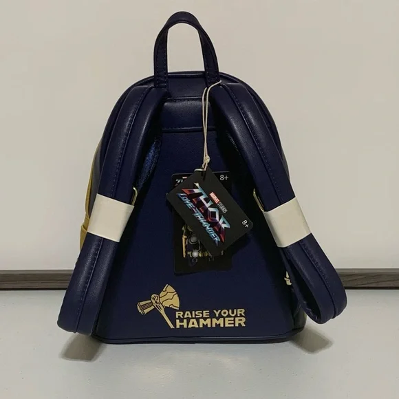 Loungefly Marvel Thor Love & Thunder Cosplay Mini Backpack & Wallet - Picture 4 of 13